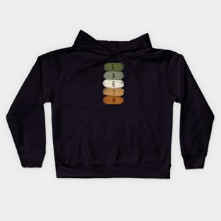 Earthy Tones Stripes Vertical Kids Hoodie